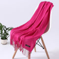 Miniatyrbilde 1 av 5: Mote Ensfarge 2022 Kvinner Skjerf Vinter Hijabs Dusker Lange Damesjal Cashmere Like Pashmina Bandana Skjerf Wraps Echarpe FYR110-04