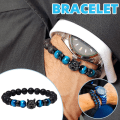 Miniatyrbillede 2 af 5: Sort ulvehovedarmbånd afspejler temperament Mere sort armbånd Black