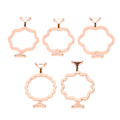 Miniatyrbilde 3 av 10: 5 stk. Rose Gold Sinklegering Voksforseglingsstempler for Effektiv Grenseoverskridende Drift med 0,98 tommer og 1,18 tommer Stempleringer