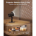 Miniatyrbilde 3 av 5: Christmas Snowflake Projector Lights Vanntett Led Innendørs Utendørs Bruk Projektor