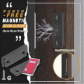 Miniatyrbillede 3 af 5: 8 stk Ultratynde usynlige magnetiske dørstoppere, skuffemagnetfang Black