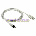 Miniatyrbillede 3 af 3: 1,4 m Usb 2,0 han-til-firewire Ieee-1394 4-benet han-kabelledningsforbindelseslinje
