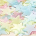 Miniatyrbillede 2 af 5: 100 stk 3d Stars Glow In Dark Luminous Wall