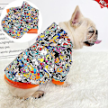 Miniatyrbild 2 av 5: Söt tecknad vinter varma hundkläder Bomull huvtröjor Kläder för små medelstora hundar Kostymer Kappa för katt Fransk bulldogg Chihuahua A L