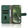 Läderfodral till Fairphone 6, fallskyddat plånboksfodral med fällbart grepp, grönt