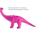 Miniatyrbillede 3 af 3: Mini Brachiosaurus Plast Plantekasse Afløbshul Vase Bordpladedekoration (grå) rose Red