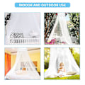 Miniatyrbillede 3 af 5: Piger Seng Canopy Myggenet White Dome Mesh Canopy Myggenet