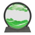 Rörlig Sandsandsbild Timglas Djuphavslandskap Glas Quicksand 3d-målning Green