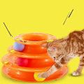 Miniatyrbild 2 av 5: Cat Toys Interactive 3 Level Track Ball Kitty Toy Orange
