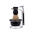 Miniatyrbild 1 av 2: Razors Blades 4 In 1 Manual Razor Set Skägg Rakborste Skål Svart