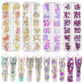 Miniatyrbilde 3 av 5: 3d Glitter Nail Art Ab/fargerik Hotfix Rhinestones Flatback Crystal Diamond Gems Multi Size12 Gird Style 15