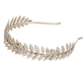 Miniatyrbillede 5 af 5: Europæisk Græsk Gudinde Pandebånd Metallisk Guld Sølv Blade Gren Krone Hårbånd Bryllupsbrude Tiara Shimmer Hårtilbehør B B