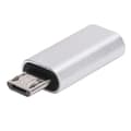 Pikkukuva 2 / 8: Type-C - Micro USB -sovitin puhelimen lataukseen (hopea)