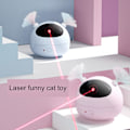 Miniatyrbild 3 av 5: Kattleksak Intressant Vackert söt form Reptålig Underhållande husdjursinteraktion Lindra tristess Elektrisk katt Infraröda ljusleksaker för hemmet Pl White