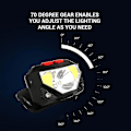 Miniatyrbild 4 av 5: Hhcx-waterproof Cob Night Running Headlamp Waved Induction Headlight With Red Warning Light