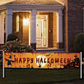 Pikkukuva 3 / 3: Halloween-juhlat banneripihan koristeluteema Bannerin taustan asettelu Vedä lippu