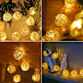 Miniatyrbillede 4 af 5: Batteridrevet Led String Light 5m 40 Globe Rotting Balls Juldekoration