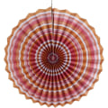Miniatyrbild 2 av 5: Set Of 6 Hanging Paper Fans Tissue Rainbow Pom Poms Flower Balls