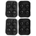 2-pack 4-facks silikonform för isbitar i form av dödskallar för hemmabruk