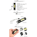 Miniatyrbild 2 av 5: Hhcx-xanes 1518 Xpe+cob 2lights 1000lumens 3modes Usb Rechargeable Brightness Edc Led Flashlight Suit