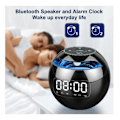 Miniatyrbild 4 av 4: Klockradio, Digital sängväckarklocka, Digital klocka, Bärbara Bluetooth högtalare, Fm-klockradio Vit