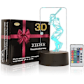 Pikkukuva 1 / 2: 3d Illusion Led nattljus, 16 färger Gradvis ändring Touch Switch Us