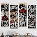 Pikkukuva 2 / 2: Japanilainen Samurai Ukiyo-e Scroll Juliste 40*100CM 4