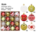 Miniatyrbild 2 av 2: 2023 Nytt 16st 6cm Färgglada Julkulor Ornament Party Hänge Dekoration Julkulor Nyårspresent Red