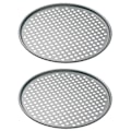 Miniatyrbilde 3 av 4: Pizzabakesett, non-stick perforerte pizzabrett, for ovn, 2 stk