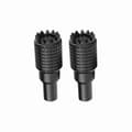 2 st silverfärgade tumvippa-joysticks för RC/RC2/RC Pro2-kontroll, teleskopiska fällbara spakar, ingen demontering Black
