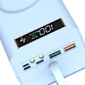 Pikkukuva 5 / 5: 21x18650 Akun säilytyslaatikko Led Light Pd Quick Qc3.0 Charge Power Bank Case Shell 15w Wireless Cha White
