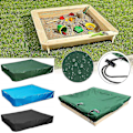 Miniatyrbild 1 av 4: Dammtätt skydd Sandbox Cover Vattentätt Sandlåda Pool Cover Black 150*150