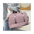 Miniatyrbilde 2 av 4: Reisepose Støvtett nylon tørr våtseparasjon duffelbag for kvinner-rosa