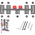 Miniatyrbilde 1 av 5: Holder for Dyson V11 V10 V8 V7 V15 støvsuger, dokkingstasjon (9 spor)