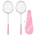 Rosa Professionella Badmintonracketar Separat Järnlegering för Nybörjare och Studentträning