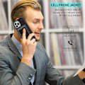 Pikkukuva 2 / 5: Iphone-nahkakuori vetoketjulla, lompakko-kotelo luottokorttipaikalla, viininpunainen For iPhone 13 Mini