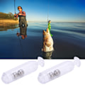 Miniatyrbillede 1 af 6: 50 STK. 21 mm plastik rangleindsatser til bløde fiskelokkemad - Transparent hvid farve
