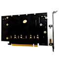 Pikkukuva 5 / 5: M.2 Nvme To Pcie 4.0 X16 -sovitinkortti, tukee 4 Nvme M.2 2280:ta, tukee Bifurcation Raidia black