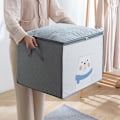 Miniatyrbild 3 av 5: Förvaringsväska för hushållsquilt, förvaring av kläder efterbehandling Baghorisontal grå Light Blue
