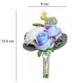 Pikkukuva 4 / 4: Keinotekoinen Rose Boutonniere & Corsage set Ruusun silkkikukka häihin