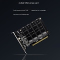 Miniatyrbild 4 av 5: Ph44 Nvme 4-disk Array Card Pci-e Raid Card Signaldelande expansionskort Nvme Raid Pcie 4.0 3.0 Black