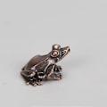 Miniatyrbillede 1 af 4: Bronze frø form pind kegle røgelse brænder holder plade dekoration (frø)