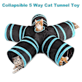 Miniatyrbild 1 av 5: Hhcx-cat Toys Indoor Cat Tunnel 1/5 Way Pet Play Tunnel Collapsible Tunnel Tube Tunnel Peek