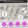 Miniatyrbilde 3 av 5: To typer automatisk senterstansing Aluminium Etched Carving Tool Hardware Tool Gold4pc