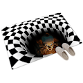 Pikkukuva 3 / 4: It 3D Hole Ovimatto Caretive Vortex Illusion Ovimatto Stereo Vision It Illusion matto 60X90cm