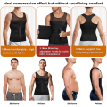 Pikkukuva 3 / 4: Miesten vyötäröleikkurin vyötäyte Trainer Hot Swear Shirt korsetti laihduttava vartalon muotoilija Black L