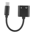 Miniatyrbilde 1 av 8: Type C til 3,5 mm Lydadapter Konverter (svart)