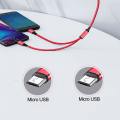 Pikkukuva 2 / 5: USB 2.0 tyyppi A uros-kaksoismikro USB uros jakaja Y latausjohto