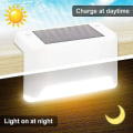 Miniatyrbillede 2 af 5: 4 Pack Solar Deck Lights Led Solar Step Lights Vandtætte hegnslys til udendørs trin hegn white light