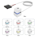 Miniatyrbild 3 av 5: 2m Bärbara LED-lampor Dator Desktop Switch PC Extern Power On/Off-knapp Förlängningskabel, Rgb